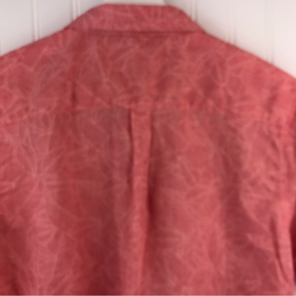 Mountain Warehouse Button Down Summer Shirt size 12, Coral Leaf Print Cotton - Picture 10 of 13